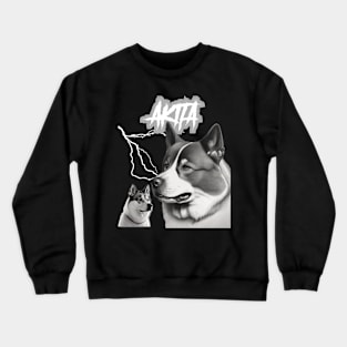 Akita Heavy Metal Dog Lover Crewneck Sweatshirt